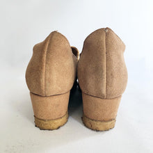 Load image into Gallery viewer, 1940's Suede and Snakeskin Wedge Shoes - Vintage - UK 3.5 - Wedges - 3 1/2*