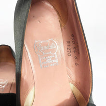 Load image into Gallery viewer, Original 1940s Black Satin and Velvet Evening Shoes by Randalls - UK 3.5 or 4