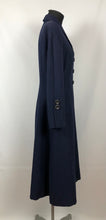 Load image into Gallery viewer, Late 1940s or Early 1950s Blue Self Striped Wool Fit and Flair Coat - Bust 36 38
