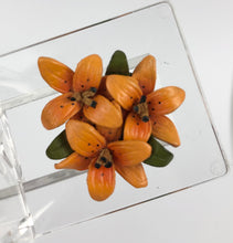 Load image into Gallery viewer, Original 1940s Autumnal Leather Floral Brooch