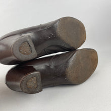 Load image into Gallery viewer, Original 1930's Brown Leather Court Shoes by Mirana - UK 4 4.5