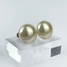 Load image into Gallery viewer, Vintage Faux Pearl Classic Button Earrings on Silver Screw Backs