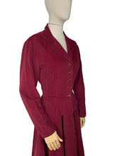 Load image into Gallery viewer, Original 1950's Horrockses Wine Coloured Needle Cord Suit - Bust 36 38