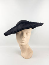 Load image into Gallery viewer, Fabulous 1950s New Look Black Hat with Net by Delmore