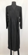 Load image into Gallery viewer, 1930s 1940s Wounded but Wearable Black Satin Backed Crepe Dress - Bust 36 38