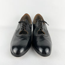 Load image into Gallery viewer, Original 1940s CC41 Black Leather Lace Up Shoes - UK Size 6.5*