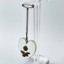 Load image into Gallery viewer, Original 1940's Lucite WW2 RAF Sweetheart Brooch of a Heart Set with Kings Crown and Eagle *