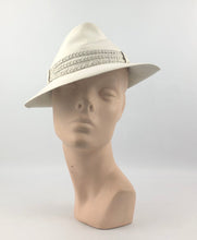 Load image into Gallery viewer, 1930s Cream Felt and Leather Fedora