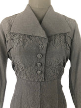 Load image into Gallery viewer, 1940s Volup Black Crepe Dress - B40