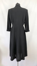 Load image into Gallery viewer, 1940s Black Dress with Applique Detail - Bust 40 42