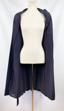 Load image into Gallery viewer, Original Late 1930s Midnight Blue Evening Coat with Embroidered Detail and Double Button Collar - Bust 34 35