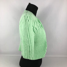 Load image into Gallery viewer, 1940s Reproduction Hand Knitted Bolero in Spring Green - B36 37 38 39 40