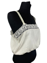 Load image into Gallery viewer, Original 1920s Silk Chemise with Pretty Crochet Lace Border - Bust 34