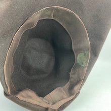 Load image into Gallery viewer, Original Late 1930s or Early 1940s Two Tone Brown Felt Hat with Grosgrain Trim