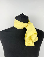 Load image into Gallery viewer, Original 1930's  Soft Yellow Semi Sheer Chiffon Scarf or Headscarf