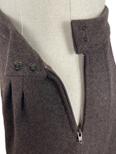 Load image into Gallery viewer, 1940's Reproduction Trousers in Dark Brown Thick Wool - Perfect for Winter - Waist 25 25.5