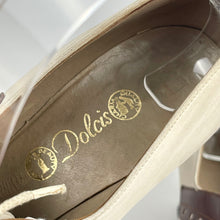 Load image into Gallery viewer, Original 1930's or 1940's Dolcis Cream Suede and Brown Leather Spectator Shoes - Lace Up Shoes - UK 3.5 or 4
