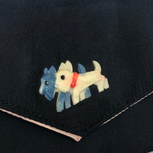 Load image into Gallery viewer, 1940s Black and Pink Coin Purse with Scottie Dogs - Small Bag