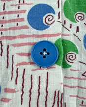 Load image into Gallery viewer, Reproduction Pretty 1930's Spots and Stripes Blouse in Blue, White, Green and Pink - Bust 34 35