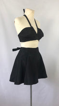Load image into Gallery viewer, 1940s Deadstock Jantzen Black Two Piece Playsuit - Shorts and Top Set - B34 35