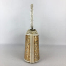 Load image into Gallery viewer, 1950s Cream and Gold Star Confetti Lucite Bag with Twisted Lucite Handle