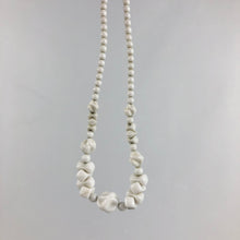 Load image into Gallery viewer, 1940s 1950s White Glass Necklace With Unusual Shaped Beads