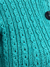Load image into Gallery viewer, 1930's Reproduction Knitted Cable Jacket with Large Buttons - Beautiful 1930's Style Cardigan in West Yorkshire Spinners Wool - Bust 34 35 36