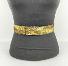 Load image into Gallery viewer, Original 1930's French Made Gold Sequin Belt with Rounded Ends - Waist 28 29