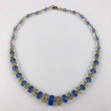 Load image into Gallery viewer, 1940s Blue and White Glass Necklace
