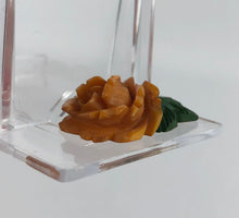 Load image into Gallery viewer, Original 1940s Carved Bakelite Rose Brooch