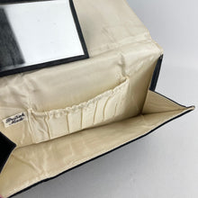 Load image into Gallery viewer, Original 1940's or 1950's Black Fabric Clutch Bag with Embroidered Roses and Flowers