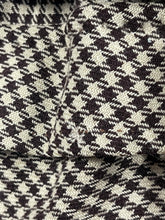 Load image into Gallery viewer, Original 1930s 1940s Brown and Cream Houndstooth Check Three Way Coat - Bust 38 40 42