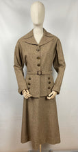 Load image into Gallery viewer, Reproduction Volup 1930s Brown Check Belted Walking Suit for a 44-36-46