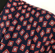 Load image into Gallery viewer, 1940s Patriotic Red, White and Blue Rayon Dress - Bust 36 38
