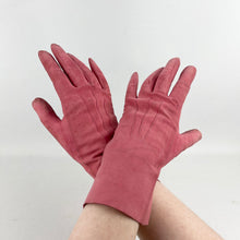 Load image into Gallery viewer, Vintage Milore Dusky Pink Suede Matching Bag and Gloves Set - Great Colour