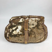 Load image into Gallery viewer, Original 1930's Gold Sequin and Beaded Czechoslovakian Evening Bag - Stunning Little Bag