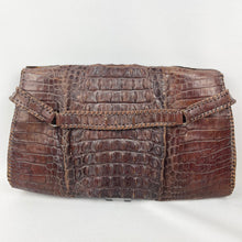 Load image into Gallery viewer, Original 1930's or 1940's Crocodile Skin Bag - Smart Piece - Wounded But Useable