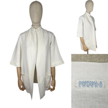 Load image into Gallery viewer, Original 1930's Marshall & Snelgrove Crisp White Linen Jacket - Bust 34 36 38 40 *