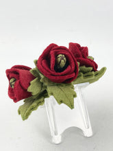 Load image into Gallery viewer, 1940's Felt Flower Poppy Corsage - Pretty Posy Brooch