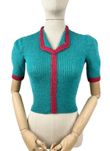 Load image into Gallery viewer, Reproduction 1940's Wartime Jumper in Blue and Red - Bust 33 34 35