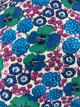 Load image into Gallery viewer, 1940s Floral Pansy and Berry Print Cotton Apron - Would Make A Great Summer Dress - Bust  38 40