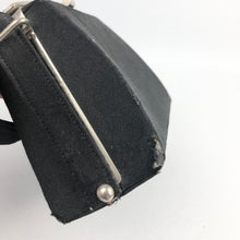 Load image into Gallery viewer, 1940s "Golden Age" Black Fabric Covered Box Bag with Paste Trim