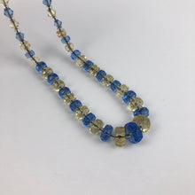 Load image into Gallery viewer, 1940s Blue and White Glass Necklace