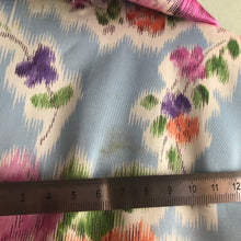 Load image into Gallery viewer, Original 1940s 1950s Chaslyn Model Luxurious Feel Blue Housecoat in a Pretty Floral Print - Bust 36 37 38