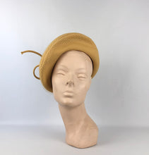 Load image into Gallery viewer, Original 1940s Ochre Felt Hat by Jacoll - Incredible Piece