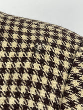 Load image into Gallery viewer, Original 1930s 1940s Brown and Cream Houndstooth Check Three Way Coat - Bust 38 40 42