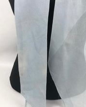 Load image into Gallery viewer, 1930s Powder Blue Chiffon Pointed Scarf - 1930s Cravat - Makes a Good Belt