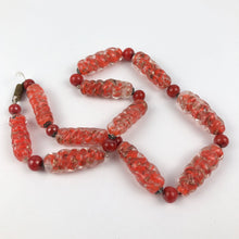 Load image into Gallery viewer, Vintage Red Glass Necklace