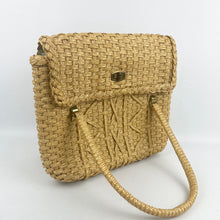 Load image into Gallery viewer, Vintage Straw Bag with Cute Oriental Lining - Perfect Summer Bag