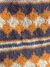 Load image into Gallery viewer, Vintage Fair Isle Pullover in Autumnal Shades of Brown, Rust and Cream - Bust 34" - AS IS